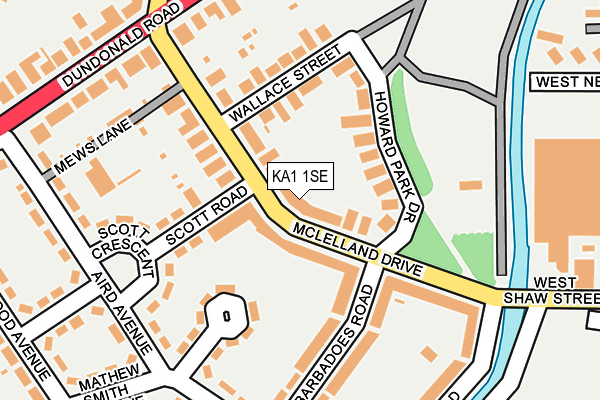 KA1 1SE map - OS OpenMap – Local (Ordnance Survey)