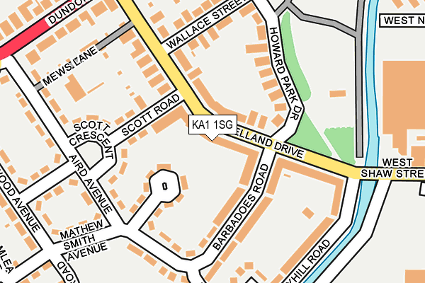 KA1 1SG map - OS OpenMap – Local (Ordnance Survey)