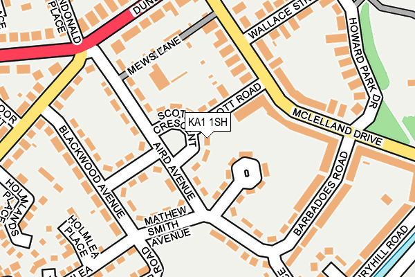 KA1 1SH map - OS OpenMap – Local (Ordnance Survey)
