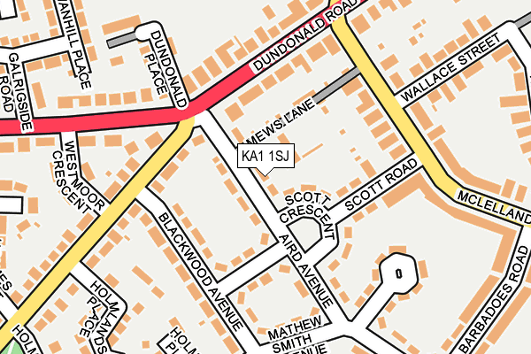 KA1 1SJ map - OS OpenMap – Local (Ordnance Survey)