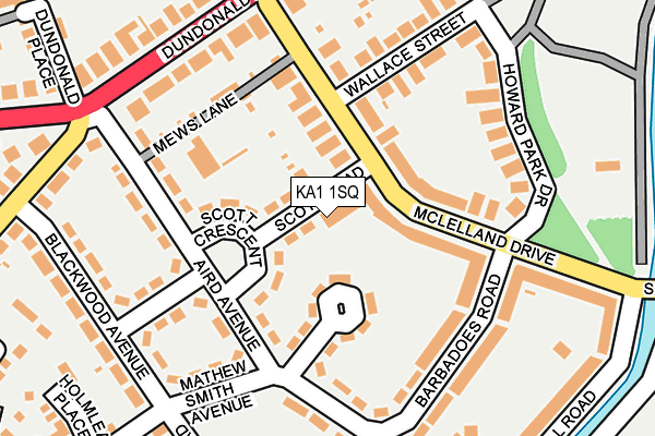 KA1 1SQ map - OS OpenMap – Local (Ordnance Survey)