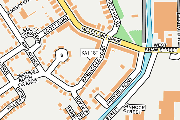 KA1 1ST map - OS OpenMap – Local (Ordnance Survey)