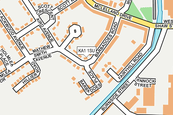 KA1 1SU map - OS OpenMap – Local (Ordnance Survey)