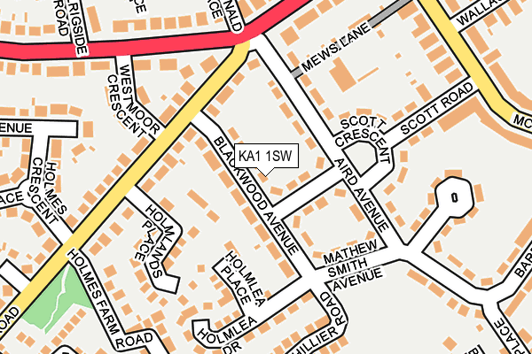 KA1 1SW map - OS OpenMap – Local (Ordnance Survey)