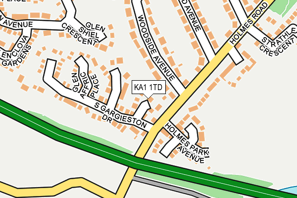 KA1 1TD map - OS OpenMap – Local (Ordnance Survey)