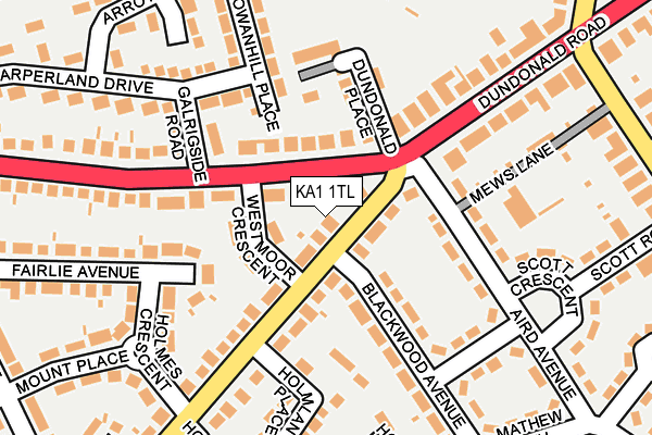 KA1 1TL map - OS OpenMap – Local (Ordnance Survey)