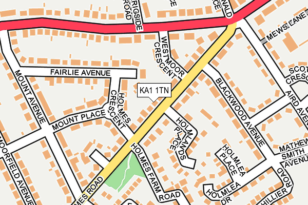 KA1 1TN map - OS OpenMap – Local (Ordnance Survey)