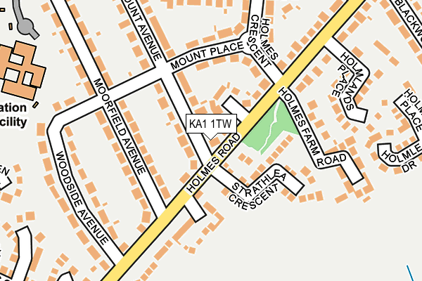 KA1 1TW map - OS OpenMap – Local (Ordnance Survey)