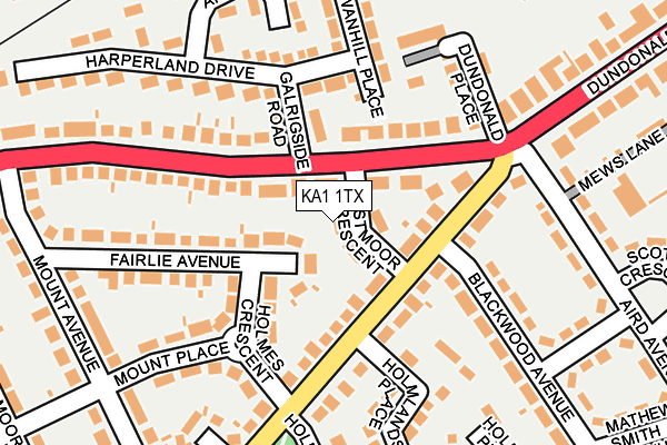 KA1 1TX map - OS OpenMap – Local (Ordnance Survey)