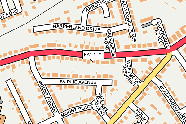 KA1 1TY map - OS OpenMap – Local (Ordnance Survey)
