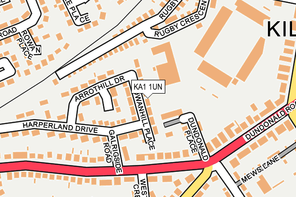KA1 1UN map - OS OpenMap – Local (Ordnance Survey)