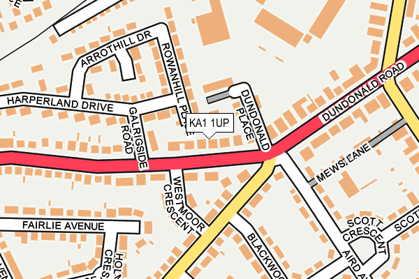 KA1 1UP map - OS OpenMap – Local (Ordnance Survey)