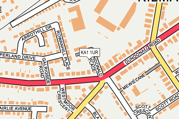 KA1 1UR map - OS OpenMap – Local (Ordnance Survey)