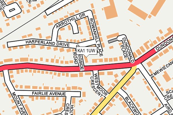 KA1 1UW map - OS OpenMap – Local (Ordnance Survey)