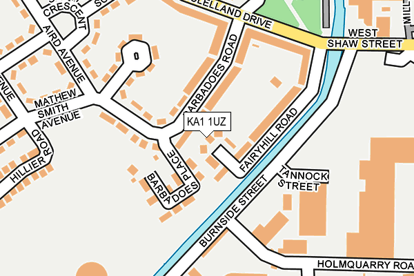 KA1 1UZ map - OS OpenMap – Local (Ordnance Survey)