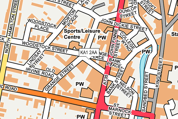 KA1 2AA map - OS OpenMap – Local (Ordnance Survey)