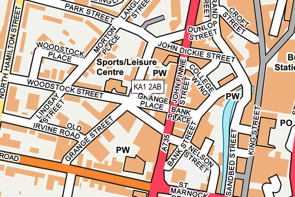 KA1 2AB map - OS OpenMap – Local (Ordnance Survey)