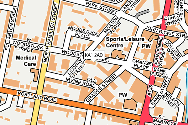 KA1 2AD map - OS OpenMap – Local (Ordnance Survey)