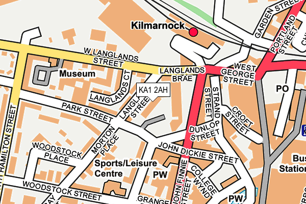 KA1 2AH map - OS OpenMap – Local (Ordnance Survey)
