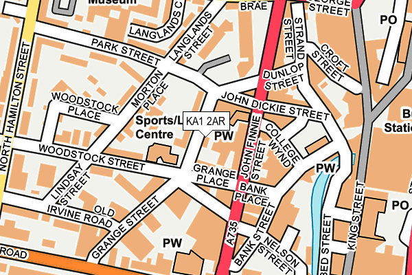 KA1 2AR map - OS OpenMap – Local (Ordnance Survey)