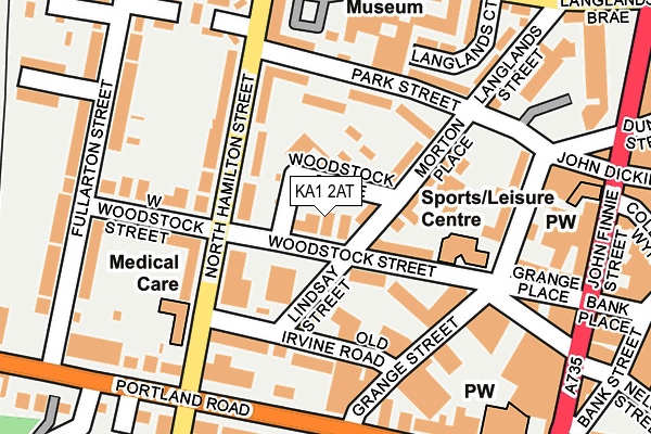 KA1 2AT map - OS OpenMap – Local (Ordnance Survey)