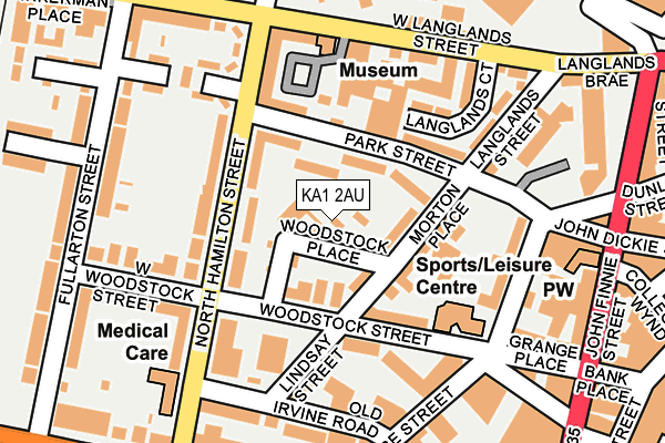 KA1 2AU map - OS OpenMap – Local (Ordnance Survey)