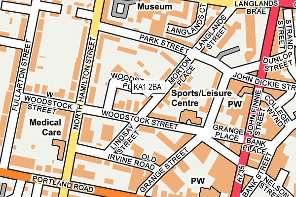 KA1 2BA map - OS OpenMap – Local (Ordnance Survey)