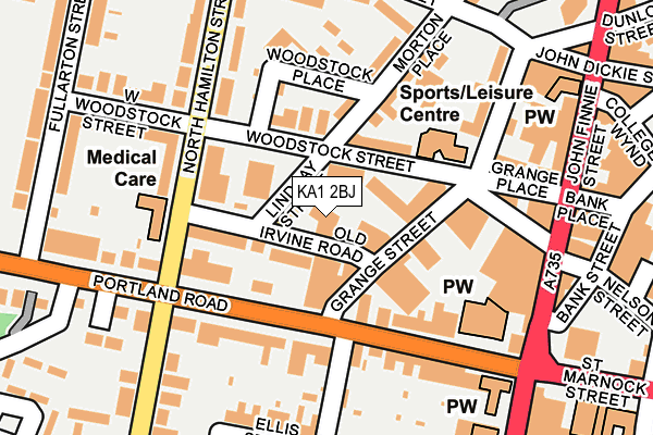 KA1 2BJ map - OS OpenMap – Local (Ordnance Survey)