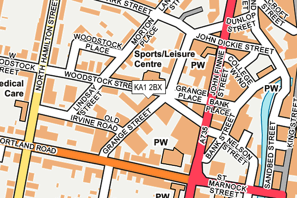 KA1 2BX map - OS OpenMap – Local (Ordnance Survey)