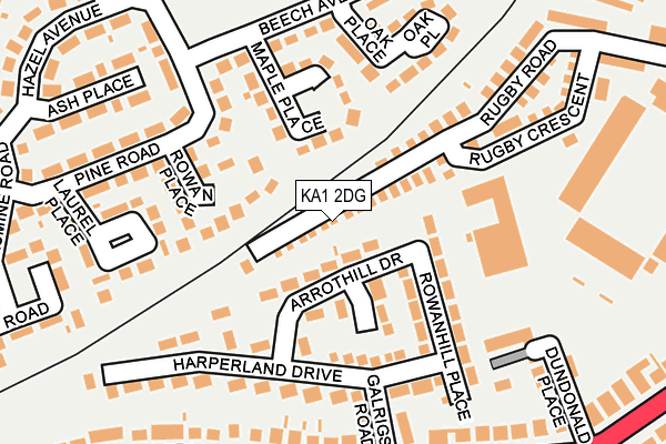 KA1 2DG map - OS OpenMap – Local (Ordnance Survey)