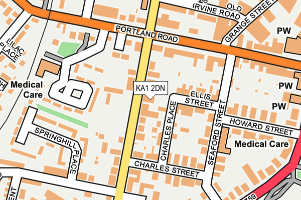 KA1 2DN map - OS OpenMap – Local (Ordnance Survey)