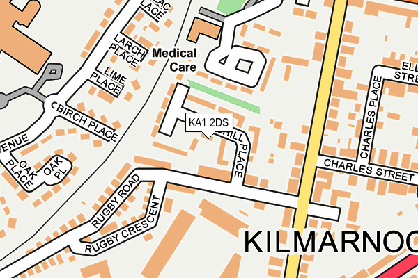 KA1 2DS map - OS OpenMap – Local (Ordnance Survey)