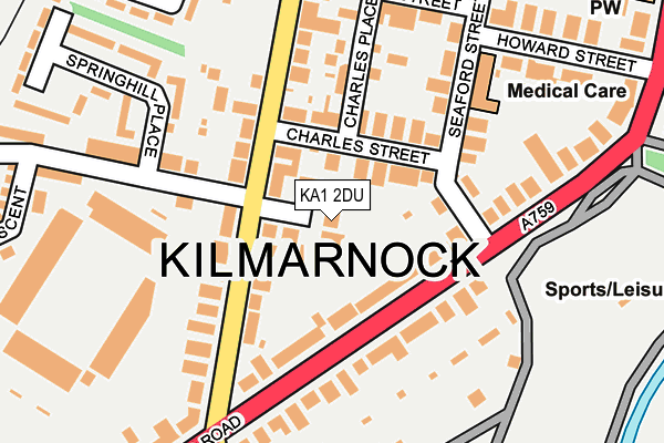 KA1 2DU map - OS OpenMap – Local (Ordnance Survey)
