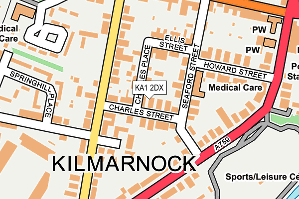 KA1 2DX map - OS OpenMap – Local (Ordnance Survey)