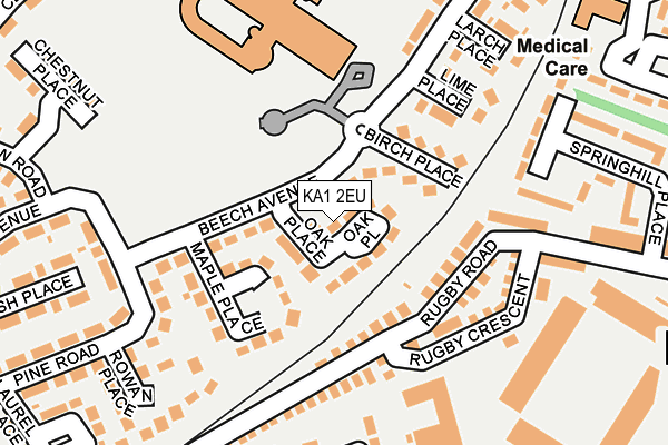 KA1 2EU map - OS OpenMap – Local (Ordnance Survey)