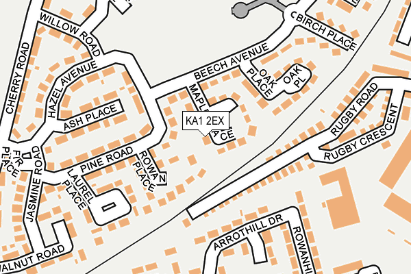 KA1 2EX map - OS OpenMap – Local (Ordnance Survey)