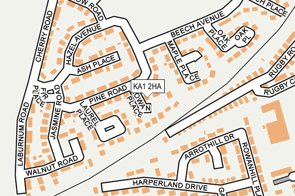 KA1 2HA map - OS OpenMap – Local (Ordnance Survey)