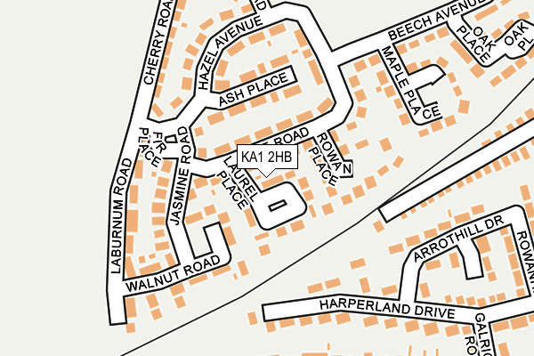 KA1 2HB map - OS OpenMap – Local (Ordnance Survey)