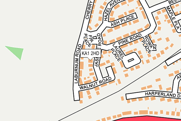 KA1 2HD map - OS OpenMap – Local (Ordnance Survey)