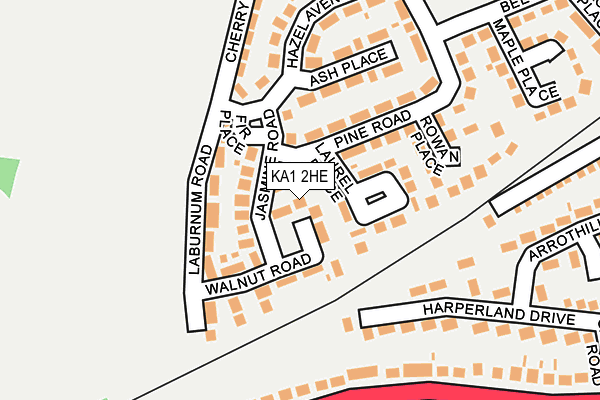 KA1 2HE map - OS OpenMap – Local (Ordnance Survey)