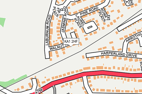 KA1 2HF map - OS OpenMap – Local (Ordnance Survey)