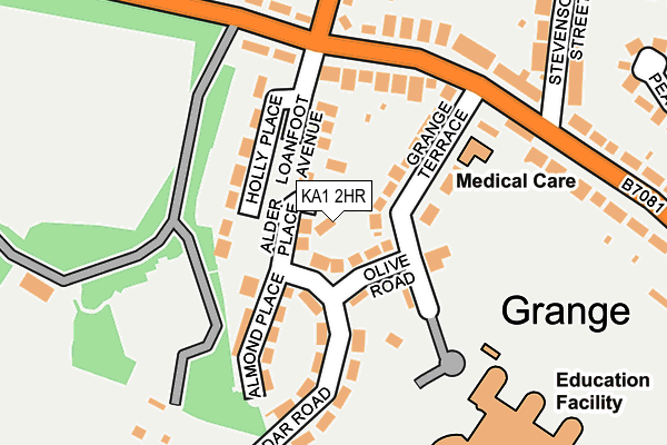 KA1 2HR map - OS OpenMap – Local (Ordnance Survey)
