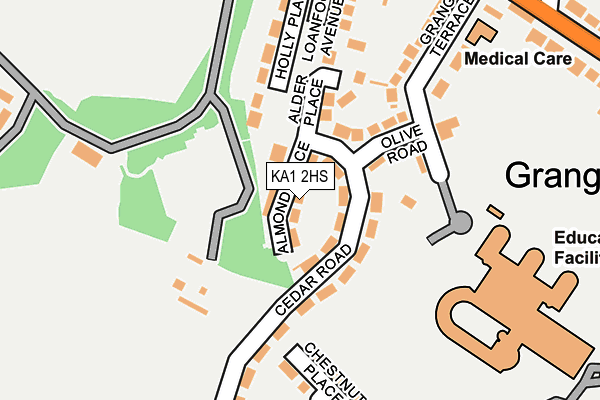 KA1 2HS map - OS OpenMap – Local (Ordnance Survey)