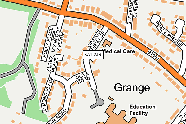 KA1 2JR map - OS OpenMap – Local (Ordnance Survey)