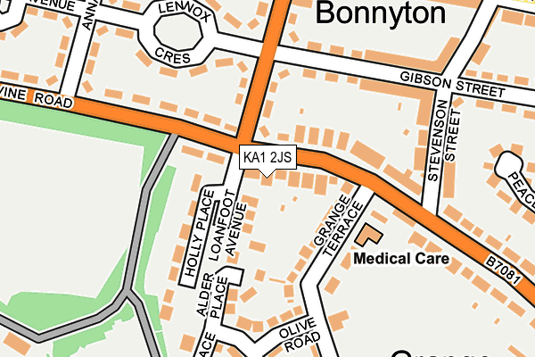 KA1 2JS map - OS OpenMap – Local (Ordnance Survey)