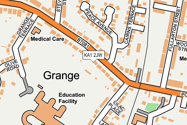 KA1 2JW map - OS OpenMap – Local (Ordnance Survey)