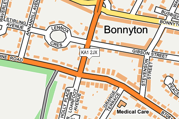 KA1 2JX map - OS OpenMap – Local (Ordnance Survey)