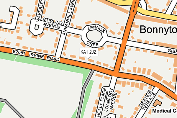 KA1 2JZ map - OS OpenMap – Local (Ordnance Survey)