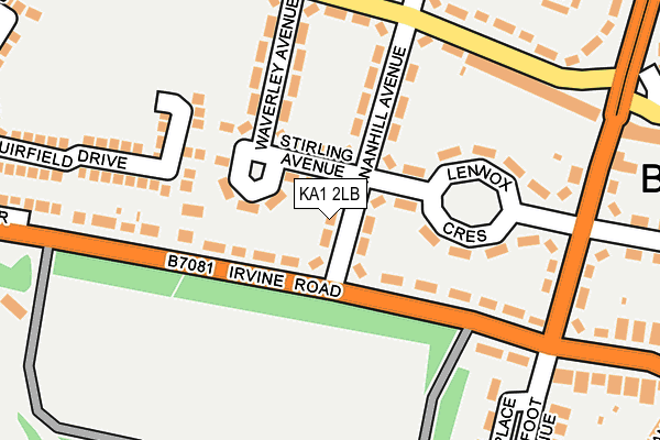 KA1 2LB map - OS OpenMap – Local (Ordnance Survey)