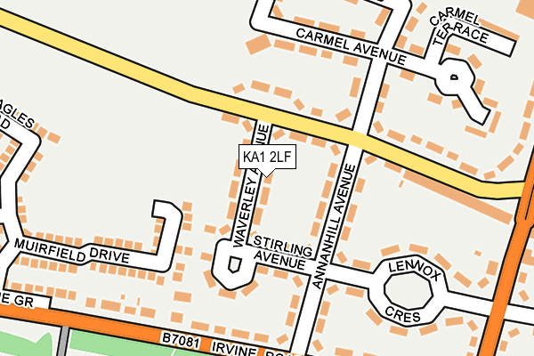 KA1 2LF map - OS OpenMap – Local (Ordnance Survey)